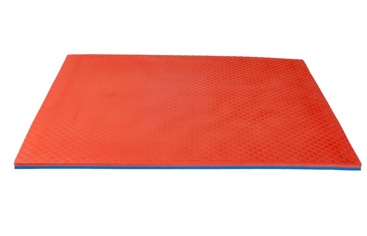 Puzzlematte "Checker" 2 cm rot/blau Wendematte