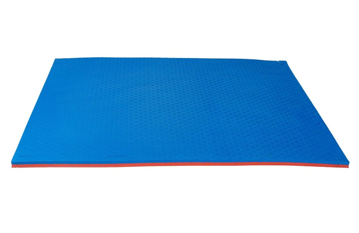 Puzzlematte "Checker" 2 cm rot/blau Wendematte