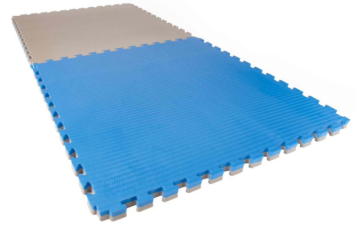 Puzzlematte Econo "Tatami" 4 cm blau/grau Wendematte