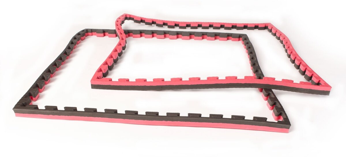 Puzzlematte Econo "Tatami" 4 cm schwarz/rot Wendematte