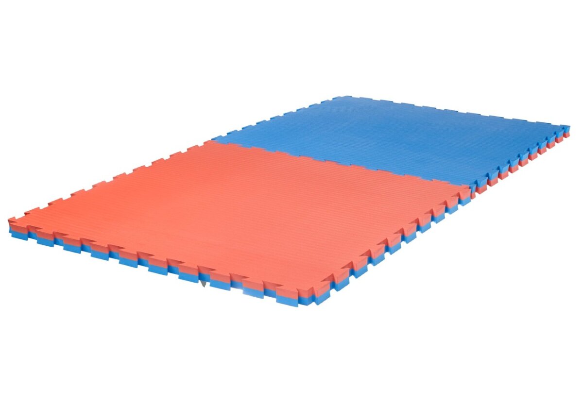 Puzzlematte Pro"Tatami" 4 cm rot/blau Wendematte