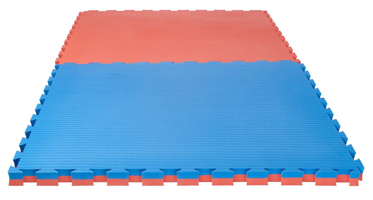 Puzzlematte Pro"Tatami" 4 cm rot/blau Wendematte