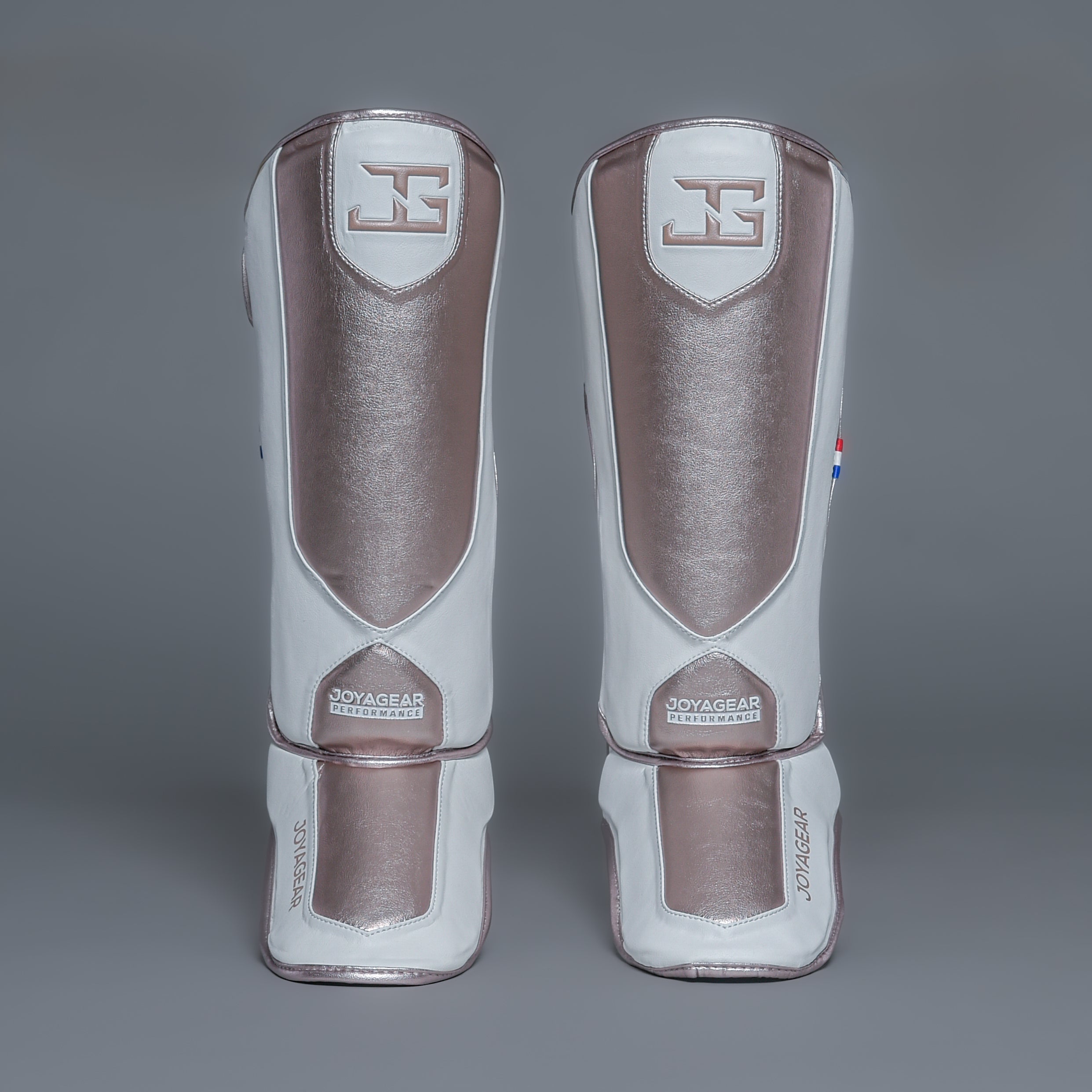 Joyagear Performance Shinguards Rose Gold/White