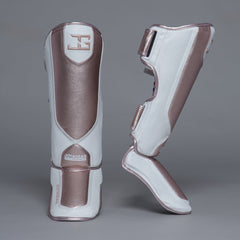 Joyagear Performance Shinguards Rose Gold/White
