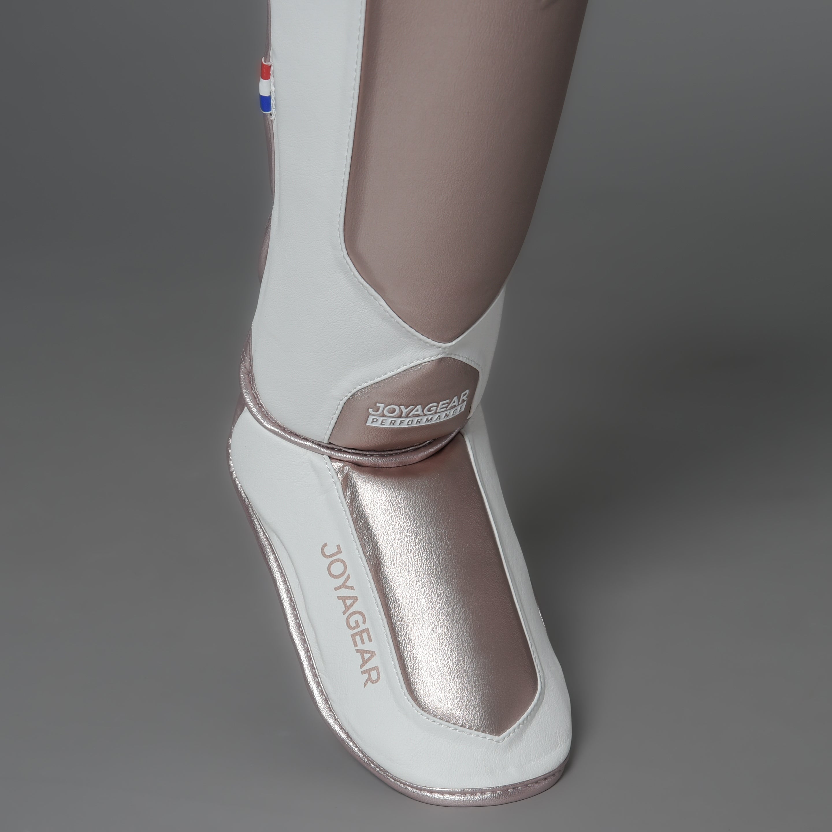Joyagear Performance Shinguards Rose Gold/White