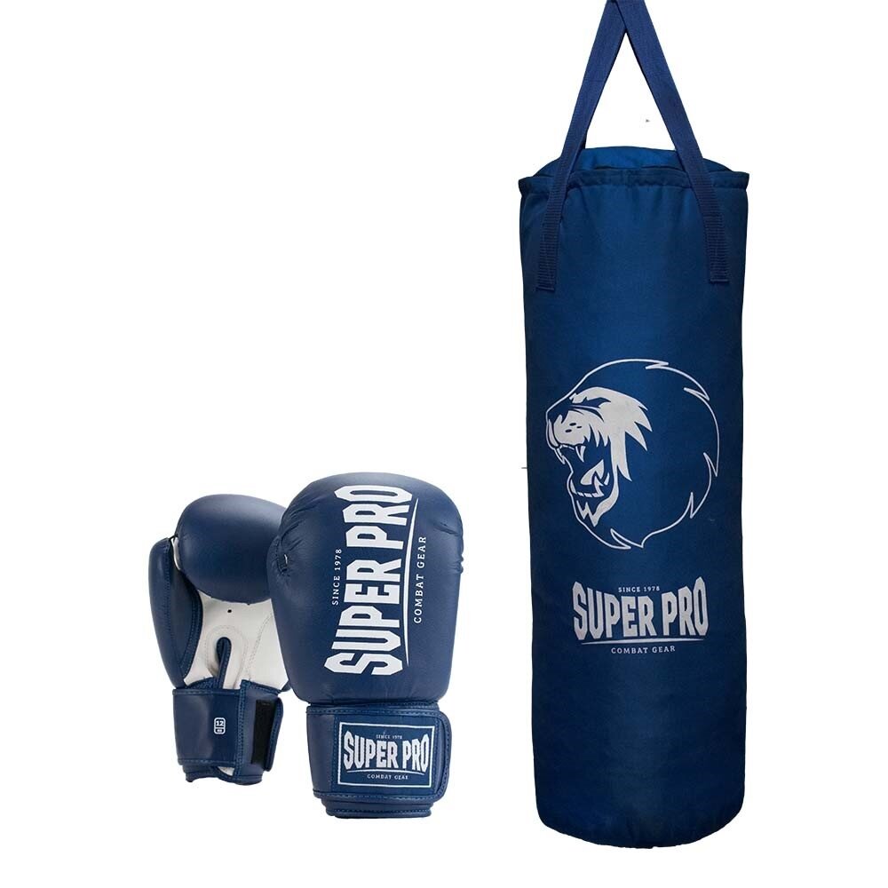 Super Pro Combat Gear Boxsack-Set blue/white