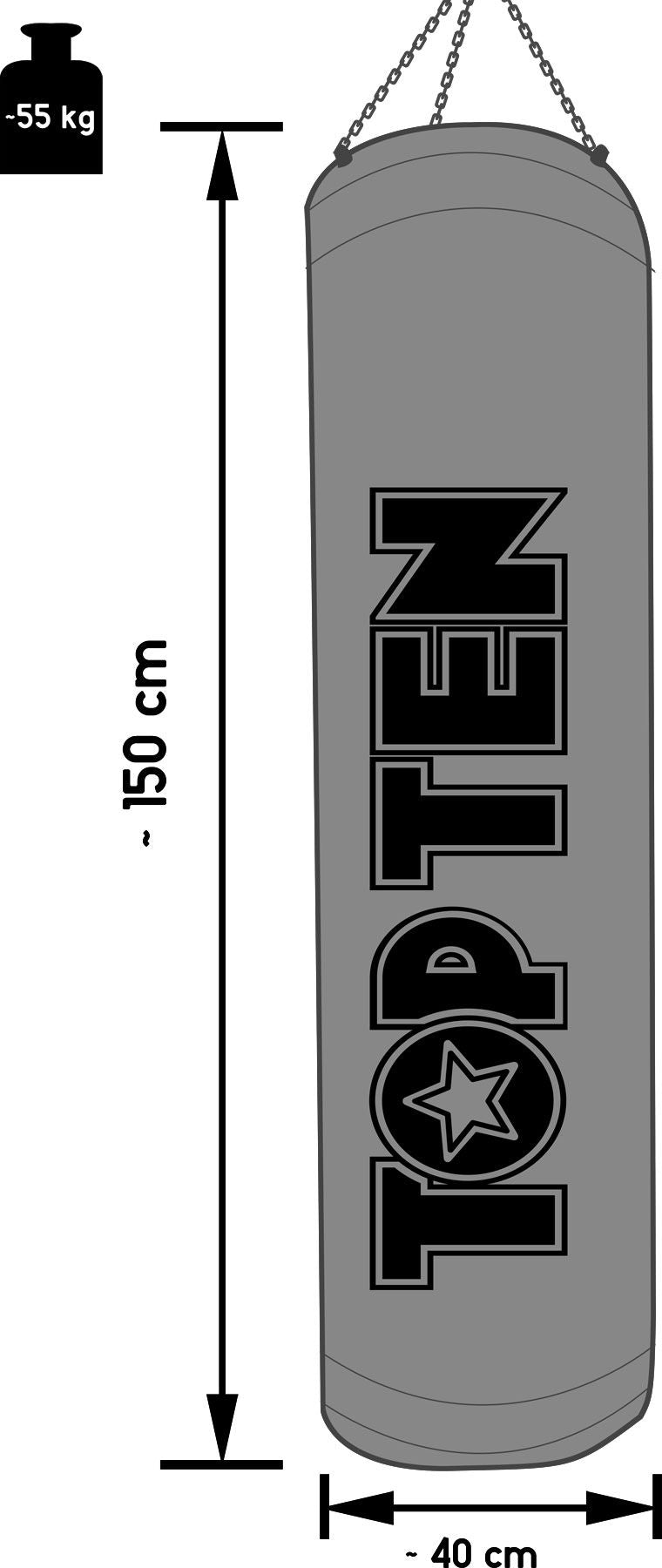 Boxsack „Echtleder“ (gefüllt)