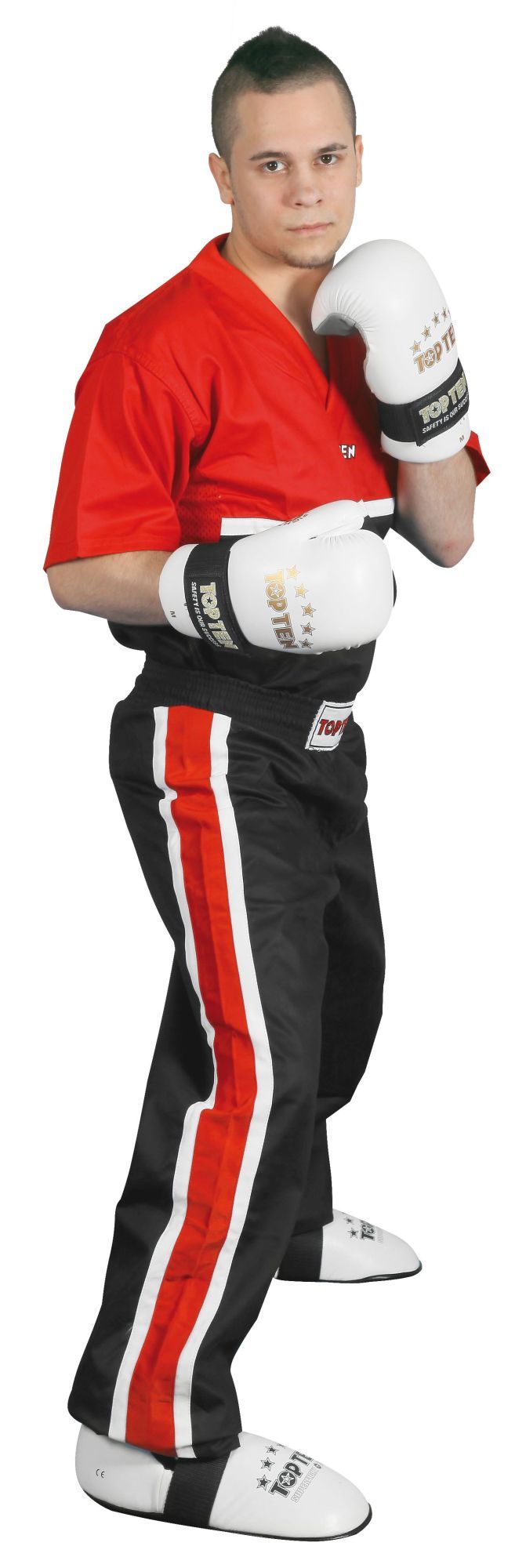 T-Shirt mit V-Ausschnitt zum Kickboxen „Superfighter Collection“